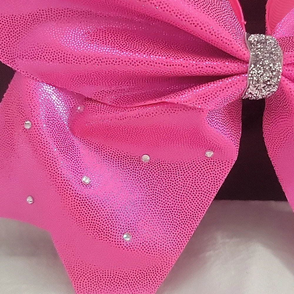 October Pink hard bling bow